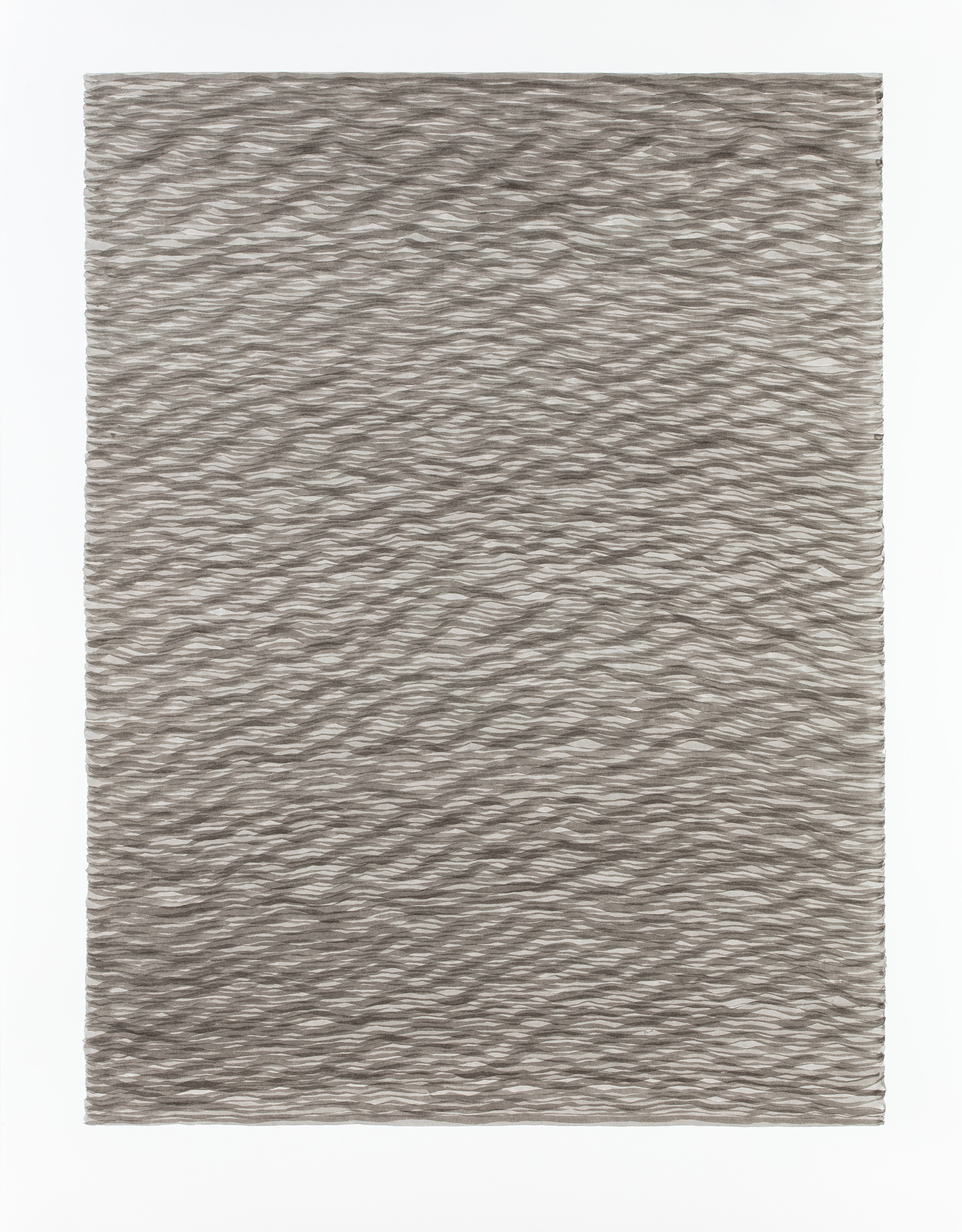LUISE VON ROHDEN Wellen (hh h/wu 150/0), 2018, Tusche auf Papier, 78 x 58 cm, Foto: Thomas Bruns