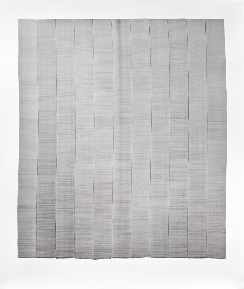 LUISE VON ROHDEN Vertikale (v m/vs 0/11), 2016, Tusche auf Papier, 180 × 150 cm, Foto: Sophia Kesting